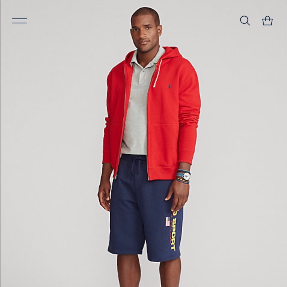 Men’s Red Polo by Ralph Lauren Zip Up